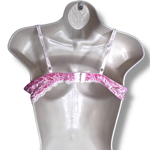 Sophie B Pin Up White Lace Red Bra 38 B - Picture 6 of 6